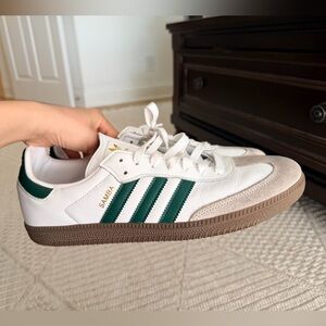 Samba Men's size 12 in green/white/grey suede color